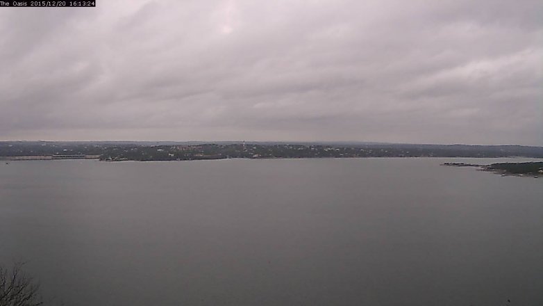 Lake Travis webcam, December 20, 2015 3:20 PM CT