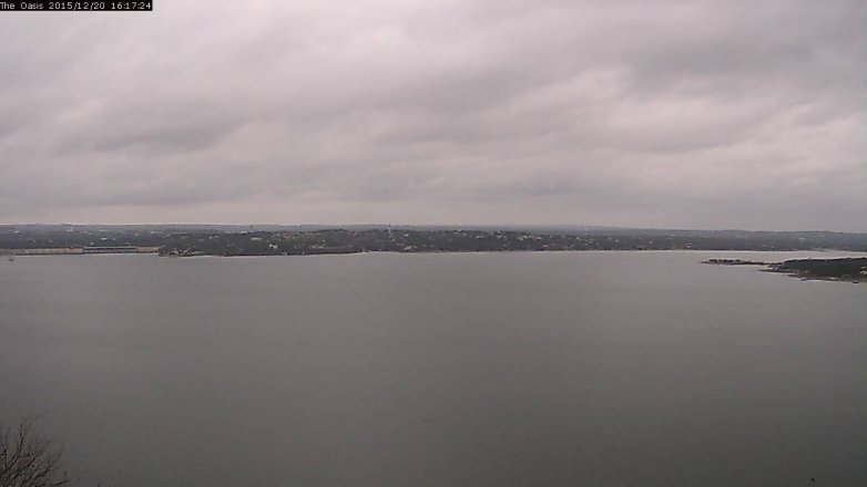 Lake Travis webcam, December 20, 2015 3:25 PM CT