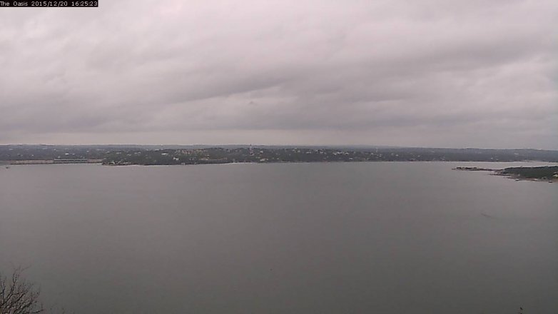 Lake Travis webcam, December 20, 2015 3:30 PM CT