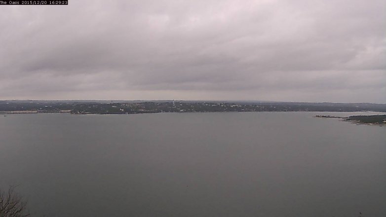 Lake Travis webcam, December 20, 2015 3:35 PM CT