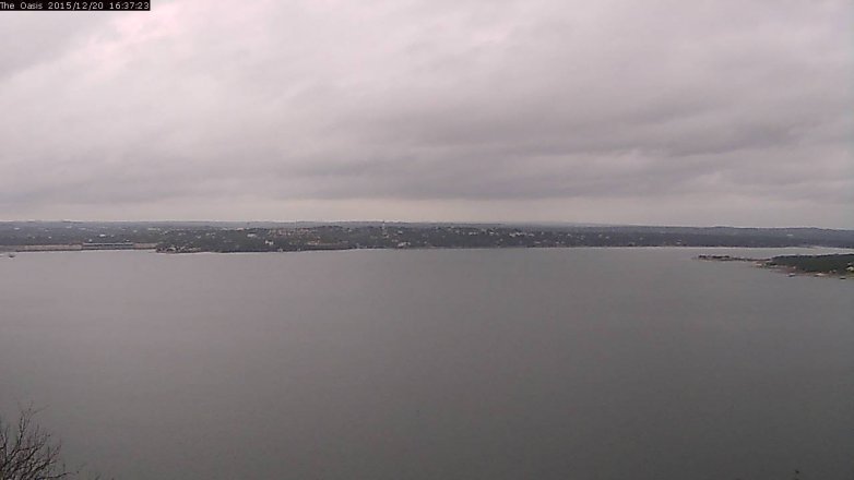 Lake Travis webcam, December 20, 2015 3:45 PM CT