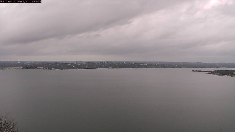 Lake Travis webcam, December 20, 2015 3:50 PM CT
