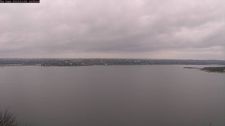 Lake Travis webcam, December 20, 2015 4:00 PM CT
