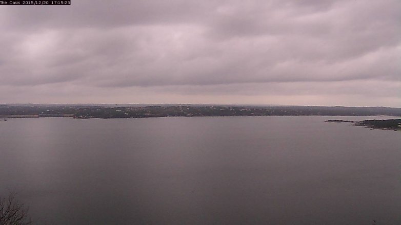 Lake Travis webcam, December 20, 2015 4:20 PM CT