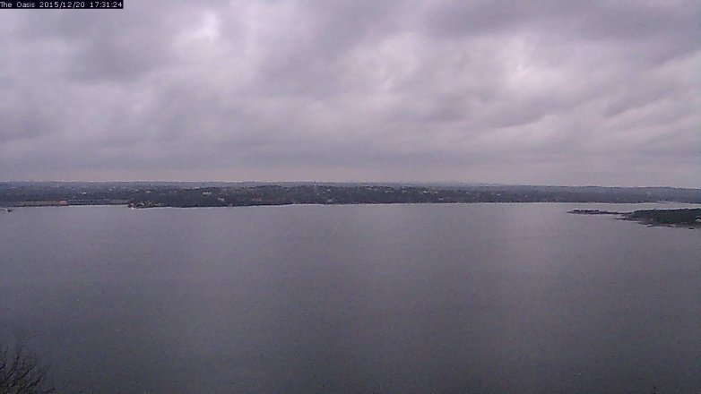 Lake Travis webcam, December 20, 2015 4:35 PM CT