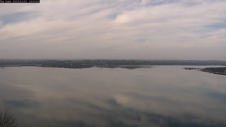 Lake Travis webcam, December 21, 2015 9:10 AM CT