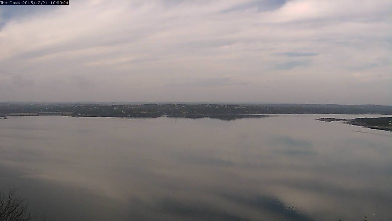 Lake Travis webcam, December 21, 2015 9:15 AM CT