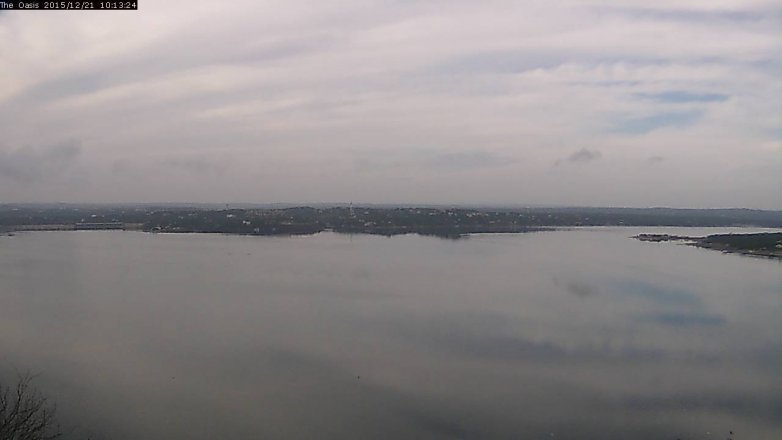 Lake Travis webcam, December 21, 2015 9:20 AM CT