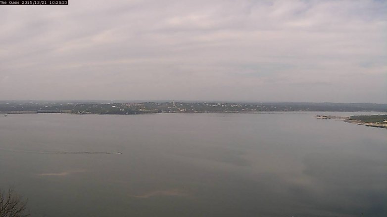 Lake Travis webcam, December 21, 2015 9:30 AM CT