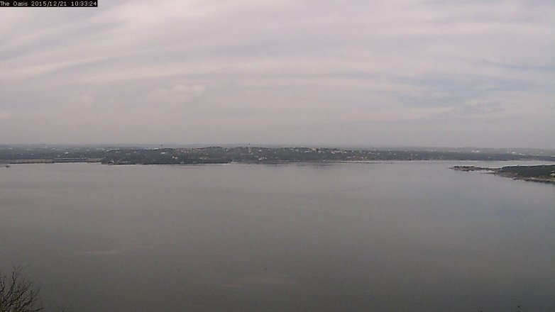 Lake Travis webcam, December 21, 2015 9:40 AM CT