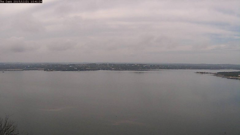 Lake Travis webcam, December 21, 2015 9:45 AM CT
