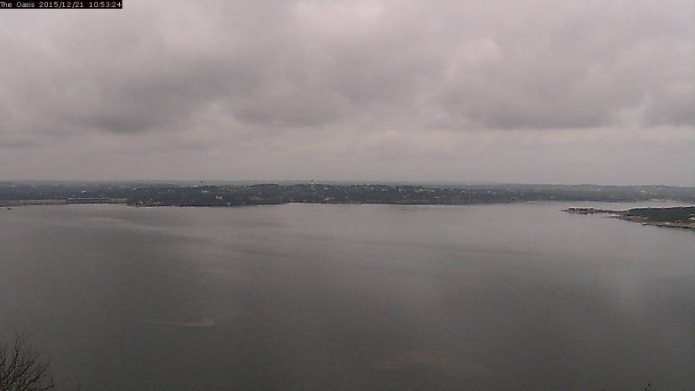 Lake Travis webcam, December 21, 2015 10:00 AM CT