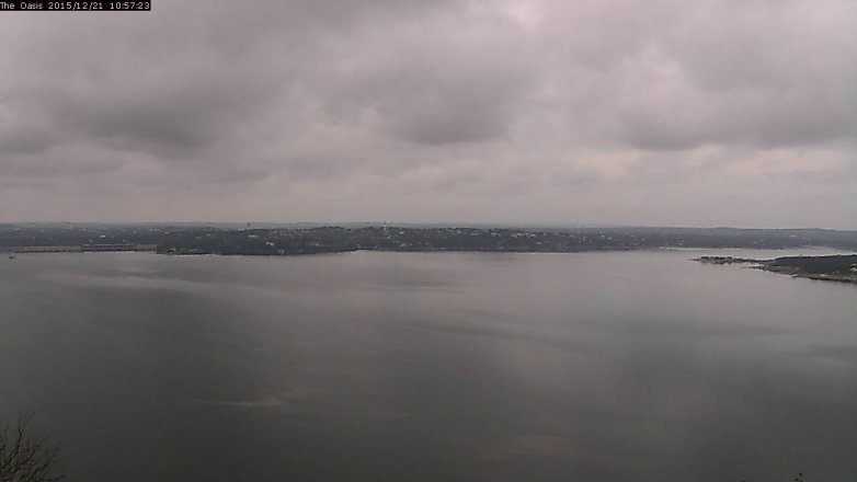 Lake Travis webcam, December 21, 2015 10:05 AM CT