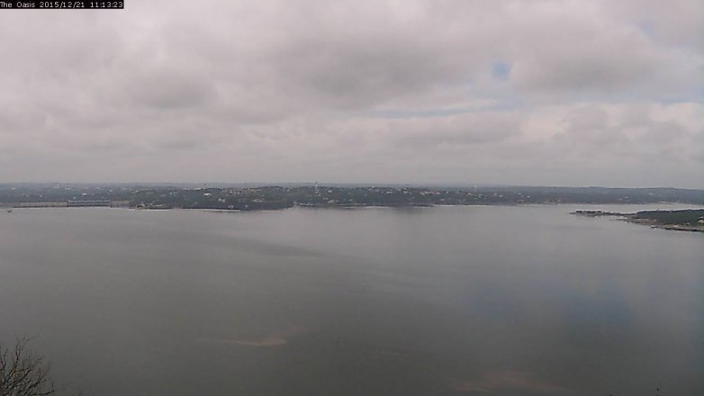 Lake Travis webcam, December 21, 2015 10:20 AM CT