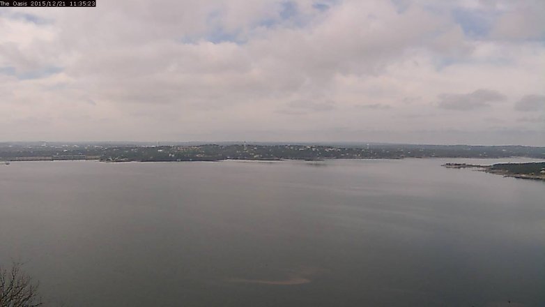 Lake Travis webcam, December 21, 2015 10:40 AM CT