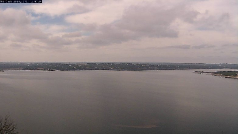 Lake Travis webcam, December 21, 2015 10:55 AM CT