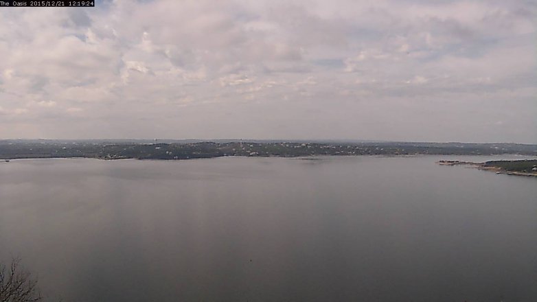 Lake Travis webcam, December 21, 2015 11:25 AM CT