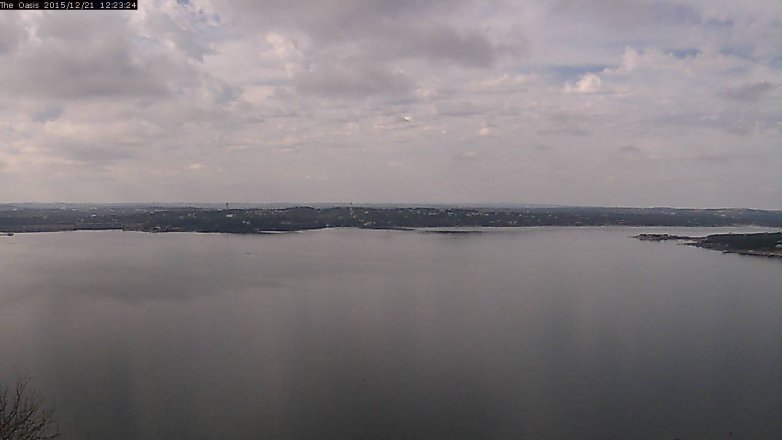 Lake Travis webcam, December 21, 2015 11:30 AM CT