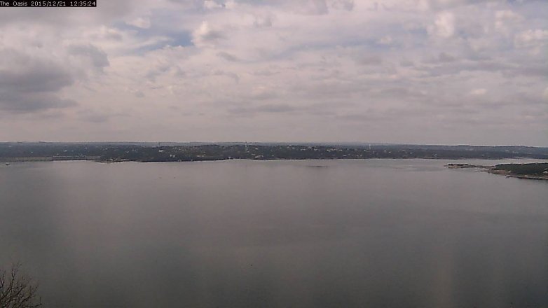 Lake Travis webcam, December 21, 2015 11:40 AM CT