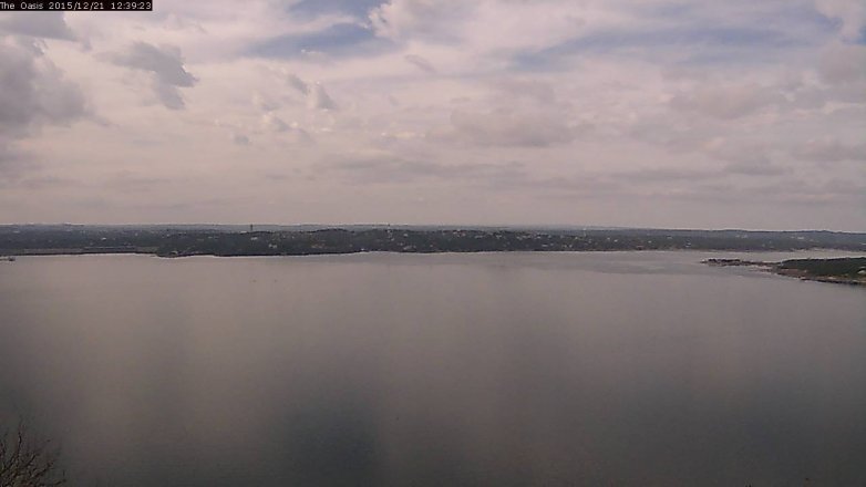Lake Travis webcam, December 21, 2015 11:45 AM CT