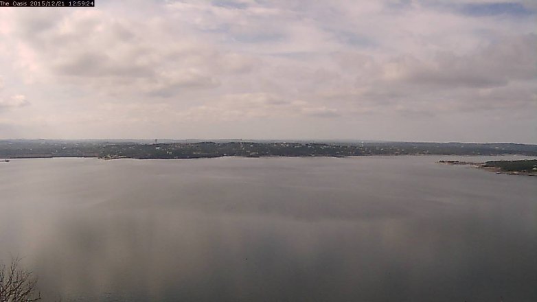 Lake Travis webcam, December 21, 2015 12:05 PM CT
