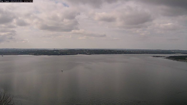 Lake Travis webcam, December 21, 2015 12:25 PM CT