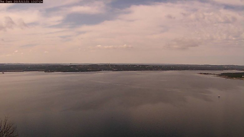 Lake Travis webcam, December 21, 2015 12:35 PM CT