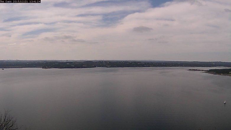 Lake Travis webcam, December 21, 2015 12:45 PM CT