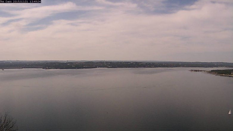 Lake Travis webcam, December 21, 2015 12:55 PM CT