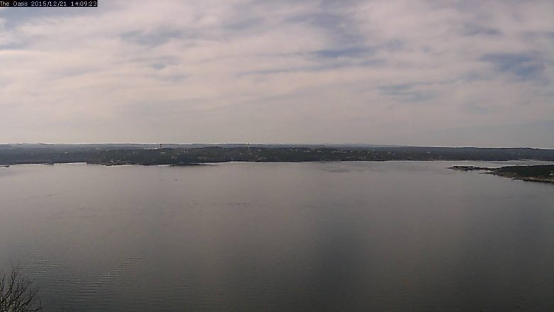 Lake Travis webcam, December 21, 2015 1:15 PM CT