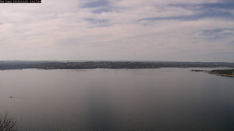 Lake Travis webcam, December 21, 2015 1:25 PM CT