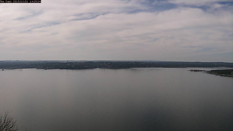 Lake Travis webcam, December 21, 2015 1:30 PM CT