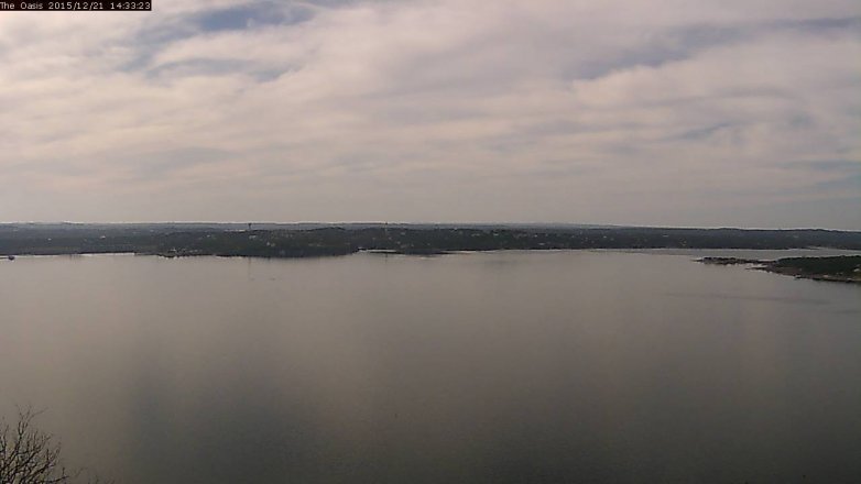 Lake Travis webcam, December 21, 2015 1:40 PM CT