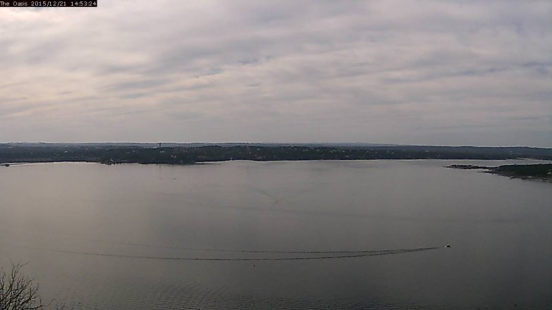 Lake Travis webcam, December 21, 2015 2:00 PM CT