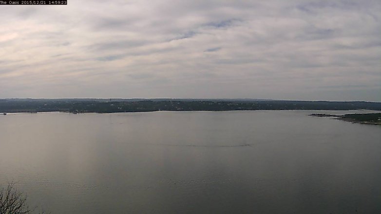 Lake Travis webcam, December 21, 2015 2:05 PM CT