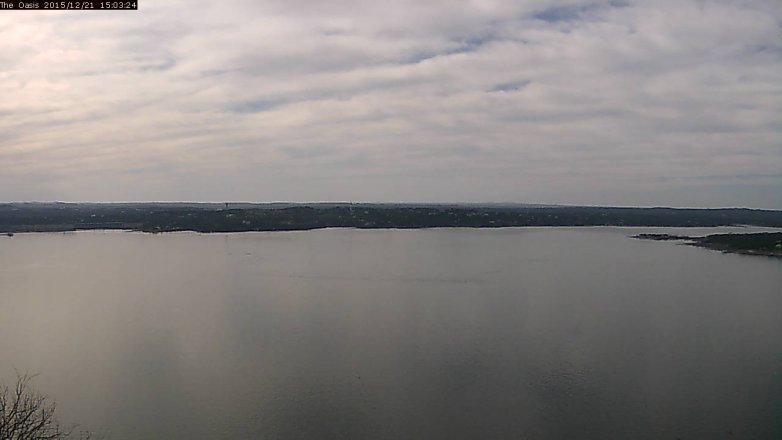 Lake Travis webcam, December 21, 2015 2:10 PM CT