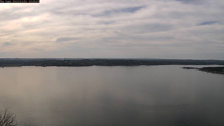 Lake Travis webcam, December 21, 2015 2:30 PM CT