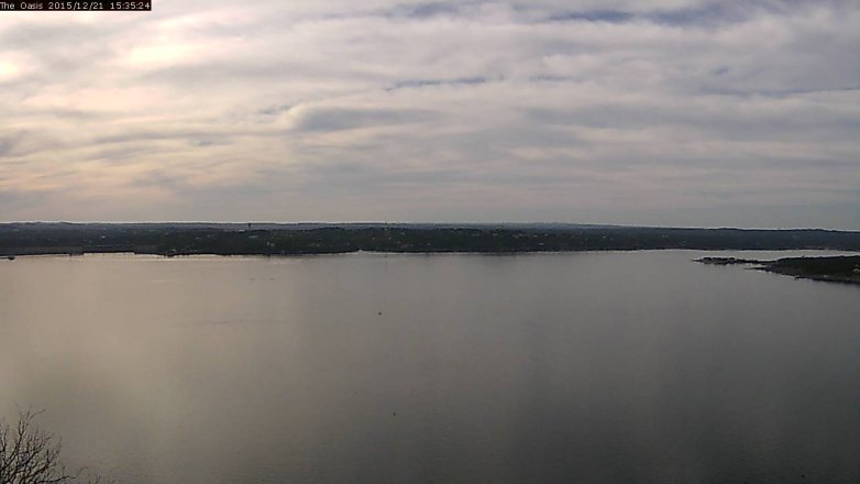 Lake Travis webcam, December 21, 2015 2:40 PM CT