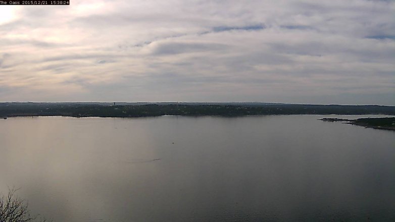 Lake Travis webcam, December 21, 2015 2:45 PM CT