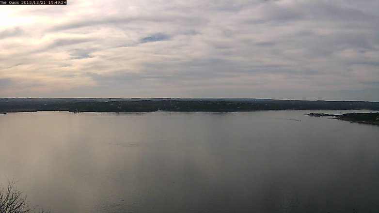 Lake Travis webcam, December 21, 2015 2:55 PM CT