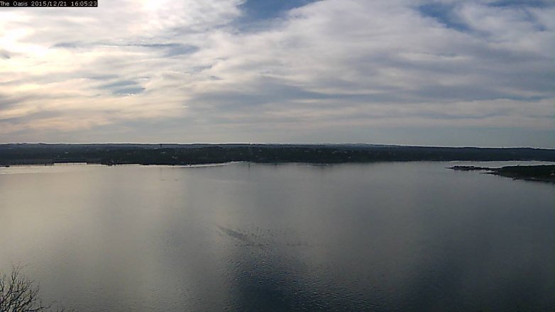 Lake Travis webcam, December 21, 2015 3:10 PM CT