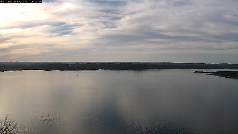 Lake Travis webcam, December 21, 2015 3:15 PM CT