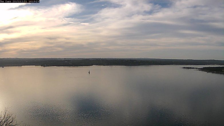 Lake Travis webcam, December 21, 2015 3:25 PM CT