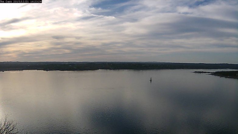 Lake Travis webcam, December 21, 2015 3:30 PM CT