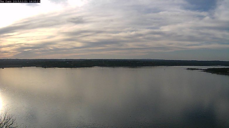 Lake Travis webcam, December 21, 2015 3:40 PM CT