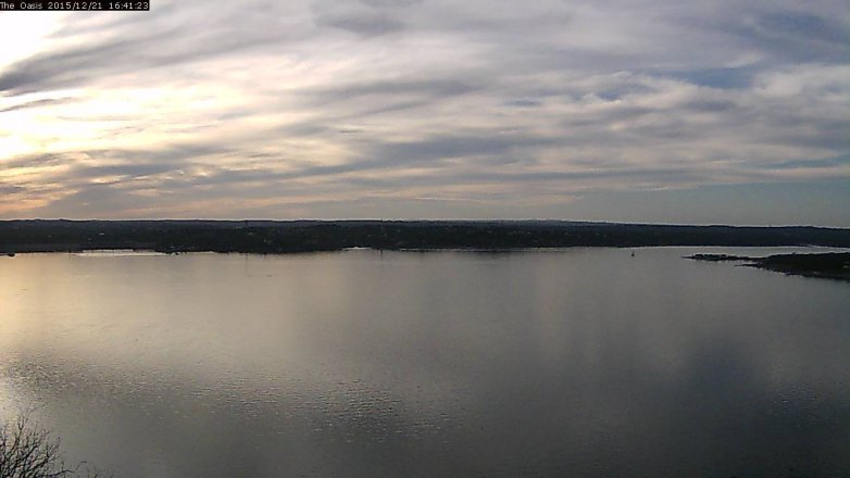 Lake Travis webcam, December 21, 2015 3:45 PM CT