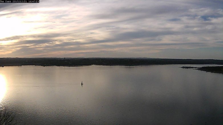 Lake Travis webcam, December 21, 2015 3:55 PM CT