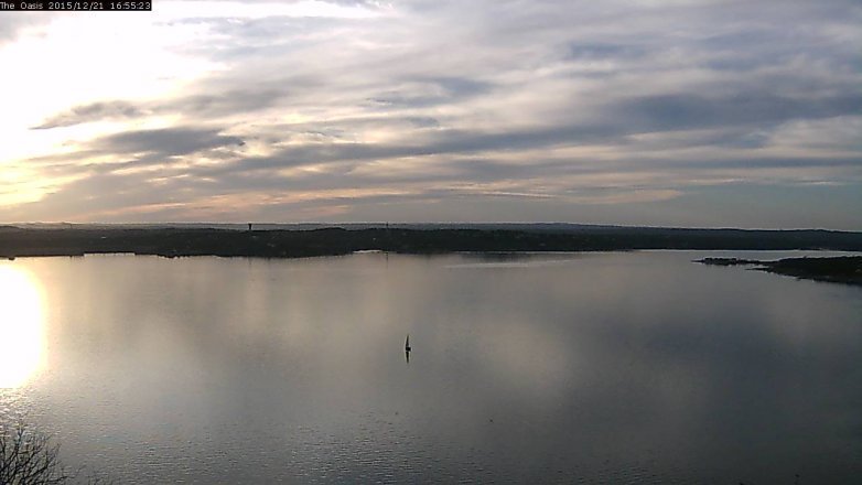 Lake Travis webcam, December 21, 2015 4:00 PM CT