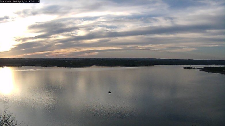Lake Travis webcam, December 21, 2015 4:10 PM CT