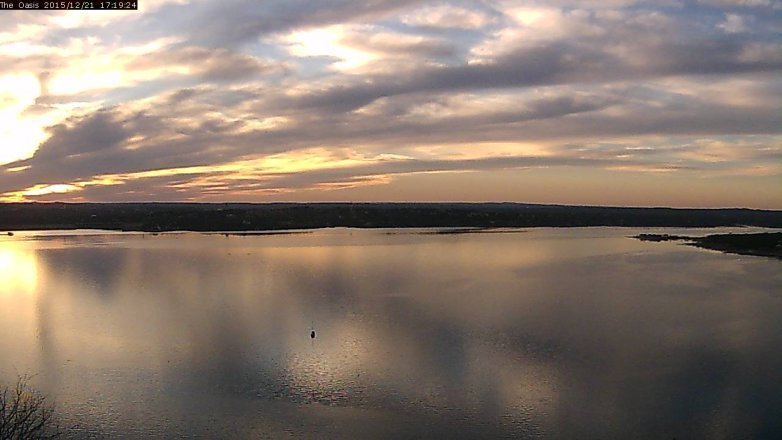 Lake Travis webcam, December 21, 2015 4:25 PM CT